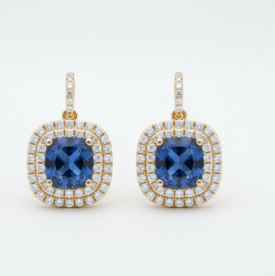 Earrings Editing - Diamond earrings sparkle enhancement